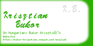 krisztian bukor business card